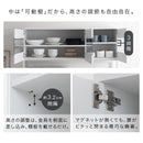 キッチンボード〔幅120cm〕 ゴミ箱上ラック 食器棚 レンジ台 ゴミ箱ラック キッチンボード 幅120 レンジボード 大型レンジ 収納 大容量 ガラス扉 引き出し キッチン 収納棚 ぼん家具