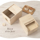 桐製米びつ〔10kg〕 米びつ 10kg おしゃれ ライスストッカー 米櫃 スリム 木製 桐 米 収納 軽量 保存容器 コンパクト 天然木 木目 防虫 抗菌 ぼん家具