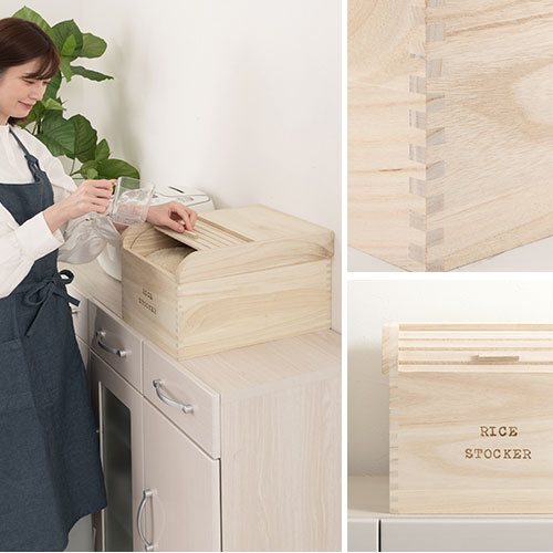 ぼん家具 桐製米びつ 10kg おしゃれ 生活雑貨 家電 キッチン用品