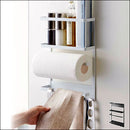 マグネット冷蔵庫サイドラック マグネット 収納 冷蔵庫 サイドラック キッチンペーパーホルダー ラップ 調味料 収納 便利グッズ キッチン おしゃれ TOWER 山崎実業