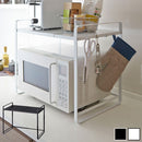 伸縮レンジラック レンジラック 伸縮式 キッチンラック 冷蔵庫ラック おしゃれ トースターラック キッチン 収納 カウンター上 北欧 棚 調味料 tower タワー 山崎実業