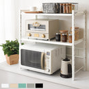 伸縮キッチンラック〔2段〕 キッチンラック キッチン 収納 レンジラック 冷蔵庫ラック スリム おしゃれ 2段 上置き 伸縮 コンパクト 可動棚 スチール 炊飯器 トースター 調味料 ぼん家具