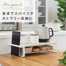 レンジ上ラック レンジ上ラック 薄型 トースター台 カウンター上 キッチン 調味料 棚 スチール 木目調 ぼん家具