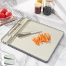 多機能まな板 まな板 食洗機 耐熱温度70℃ カッティングボード すりおろし器 包丁研ぎ器 シャープナー 両面使用 斜め設計 滑り止め スタンド付き キッチンツール cloclo