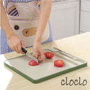 多機能まな板 まな板 食洗機 耐熱温度70℃ カッティングボード すりおろし器 包丁研ぎ器 シャープナー 両面使用 斜め設計 滑り止め スタンド付き キッチンツール cloclo