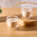 ダブルウォールグラス〔2個セット〕 コップ グラス ダブルウォールグラス 2個 セット ガラスコップ カップ 265mL 耐熱グラス コーヒーカップ ティーカップ タンブラー 食洗機対応 来客用 ぼん家具