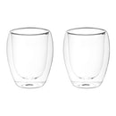 ダブルウォールグラス〔2個セット〕 コップ グラス ダブルウォールグラス 2個 セット ガラスコップ カップ 365mL 耐熱グラス コーヒーカップ ティーカップ タンブラー 食洗機対応 来客用 ぼん家具