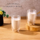 ダブルウォールグラス〔2個セット〕 コップ グラス ダブルウォールグラス 2個 セット ガラスコップ カップ 500mL 耐熱グラス コーヒーカップ ティーカップ タンブラー 食洗機対応 来客用 ぼん家具