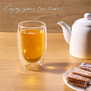 ダブルウォールグラス〔2個セット〕 コップ グラス ダブルウォールグラス 2個 セット ガラスコップ カップ 500mL 耐熱グラス コーヒーカップ ティーカップ タンブラー 食洗機対応 来客用 ぼん家具