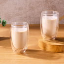 ダブルウォールグラス〔2個セット〕 コップ グラス ダブルウォールグラス 2個 セット ガラスコップ カップ 500mL 耐熱グラス コーヒーカップ ティーカップ タンブラー 食洗機対応 来客用 ぼん家具