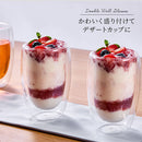 ダブルウォールグラス〔2個セット〕 コップ グラス ダブルウォールグラス 2個 セット ガラスコップ カップ 500mL 耐熱グラス コーヒーカップ ティーカップ タンブラー 食洗機対応 来客用 ぼん家具