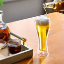 ダブルウォールビアグラス アルコールグラス ビアグラス ダブルウォールグラス 440mL ロング 大きい カップ 耐熱グラス ビールグラス タンブラー 食洗機対応 二重構造 ガラス ぼん家具