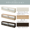 カウンター上置き収納棚〔幅120cm〕 カウンター上収納ラック 引き出し ガラス扉付き 食器棚 カップボード キッチン ぼん家具