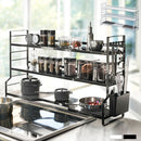 コンロ奥ラック〔3段タイプ〕 TOWER 山崎実業 調味料ラック コンロ奥ラック 調理器具 コンロ奥 コンロ横 収納 隙間 すき間 すきま スパイスラック 調味料スタンド 3段 おしゃれ 山崎実業