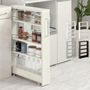 すき間ワゴンラック ロータイプ〔幅10～20cm〕 隙間収納ラック ロータイプ キャスター付き 可動棚 キッチン ワゴン 薄型 ぼん家具