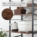 ゴミ箱上ラック〔幅60cm〕 ゴミ箱上ラック 幅60 レンジラック スリム レンジ台 食器棚 おしゃれ キッチンボード ゴミ箱上棚 キッチン 収納 スライド棚 炊飯器 トースター ぼん家具