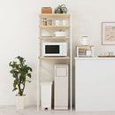 ゴミ箱上ラック〔幅60cm〕 ゴミ箱上ラック 幅60 レンジラック スリム レンジ台 食器棚 おしゃれ キッチンボード ゴミ箱上棚 キッチン 収納 スライド棚 炊飯器 トースター ぼん家具