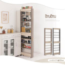 ワゴンラック ハイタイプ〔幅10～14cm〕 隙間収納ラック ハイタイプ ワゴン 可動棚 韓国インテリア グレージュ PUTUPUTU