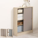 カウンター下収納〔幅60cm・奥行20cm〕 カウンター下収納 薄型 4段 可動棚 引き戸 韓国インテリア グレージュ 食器 PUTUPUTU