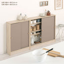 カウンター下収納〔幅60cm・奥行20cm〕 カウンター下収納 薄型 4段 可動棚 引き戸 韓国インテリア グレージュ 食器 PUTUPUTU