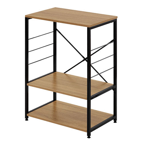 キッチンラック 3段 木製×スチール キッチン収納 レンジ台 おしゃれ