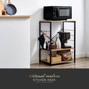 キッチンラック 3段 木製×スチール