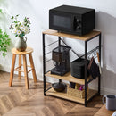 キッチンラック 3段 木製×スチール