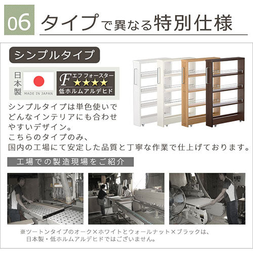 すき間ワゴンラック ロータイプ〔幅10～14cm〕