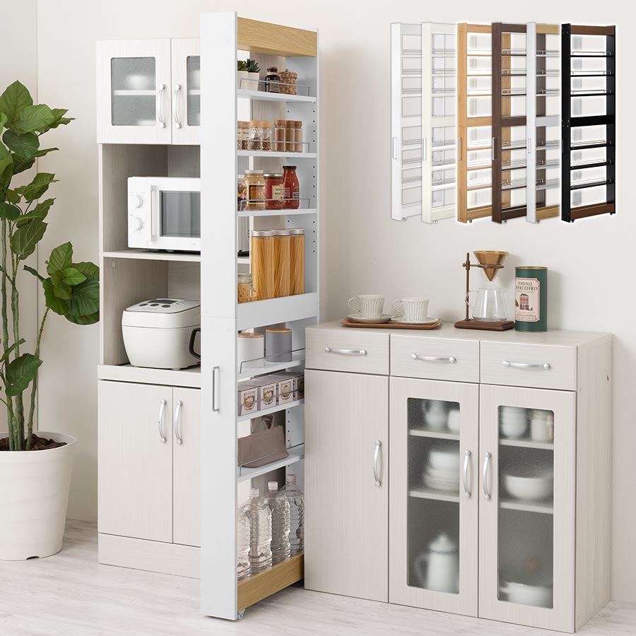 すき間ワゴンラック ハイタイプ〔幅10～14cm〕 キッチン収納