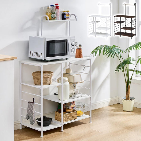 アーチ 上棚付き キッチンラック 4段 キッチン収納 レンジ台 おしゃれ