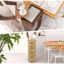 キッチンストッカー〔5段〕 キッチンワゴン 桐 キャスター付き 5段 引き出し フック ラック 収納 野菜 ストッカー 木製 ぼん家具