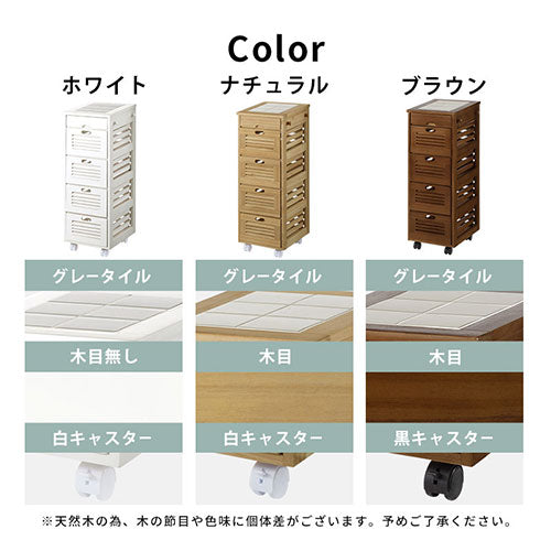 ぼん家具 キッチンワゴン 5段タイプ おしゃれ 収納家具 キッチン収納