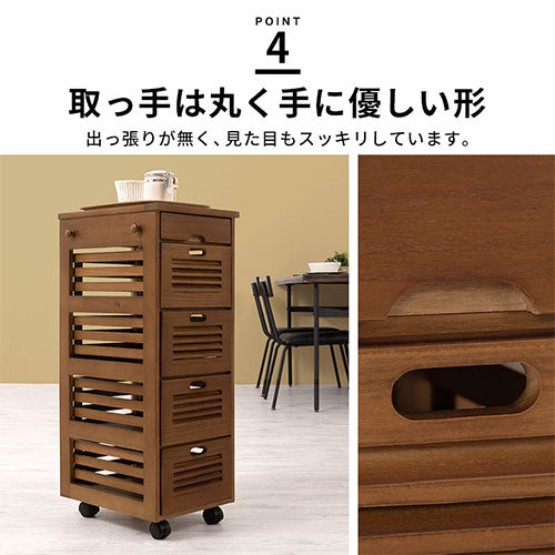 キッチンストッカー〔5段〕 ぼん家具のおしゃれな キッチン収納 キッチンストッカー〔5段〕 ぼん家具のおしゃれな キッチン収納