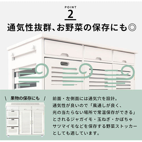 キッチンワゴン〔2枚扉タイプ〕