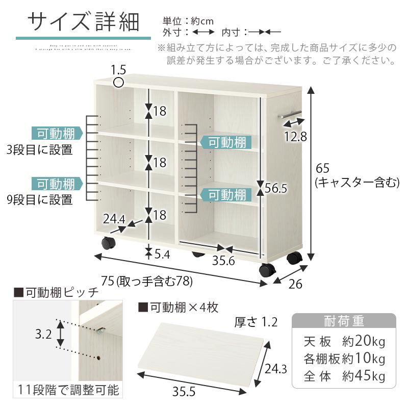 押入れ収納ボックス〔幅26cm〕
