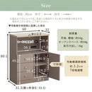 コンセント付FAX台 キャビネット 電話台 扉付き 引き出し コンセント 韓国インテリア グレージュ  PUTUPUTU