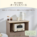 コンセント付FAX台 キャビネット 電話台 扉付き 引き出し コンセント 韓国インテリア グレージュ  PUTUPUTU