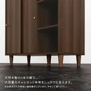 キャビネット〔B〕幅90cm スライド2扉 オープン3段 キャビネット リビングボード リビング 収納 棚 可動式 オープンラック 3段 扉付き 脚付き TV台 収納家具 寝室 玄関収納 キッチン収納 マルチラック ぼん家具