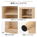 キャビネット〔B〕幅90cm スライド2扉 オープン3段 キャビネット リビングボード リビング 収納 棚 可動式 オープンラック 3段 扉付き 脚付き TV台 収納家具 寝室 玄関収納 キッチン収納 マルチラック ぼん家具