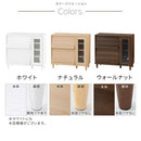 キャビネット〔D〕幅90cm フラップ2扉 ガラス扉4段 キャビネット ガラス扉 リビングボード テレビ台 フラップ扉 リビング 収納棚 3段 脚付き 収納家具 寝室 玄関収納 キッチン収納 マルチラック 白 茶色 ぼん家具