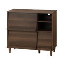 キャビネット〔E〕幅90cm フラップ3扉 オープン2段 キャビネット マガジンラック フラップ扉 リビングボード 収納 脚付き TV台 寝室 ルーター収納 フラップボックス マルチラック 韓国 インテリア 北欧 ぼん家具