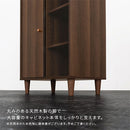 キャビネット〔G〕幅60cm スライド1扉 オープン3段 キャビネット リビングボード リビング 収納 棚 可動式 3段 片側 扉付き 脚付き TV台 収納家具 寝室 玄関収納 キッチン収納 マルチラック インテリア ぼん家具