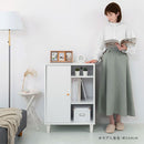 キャビネット〔G〕幅60cm スライド1扉 オープン3段 キャビネット リビングボード リビング 収納 棚 可動式 3段 片側 扉付き 脚付き TV台 収納家具 寝室 玄関収納 キッチン収納 マルチラック インテリア ぼん家具