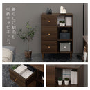 キャビネット〔F〕幅60cm 引き出し3杯 オープン3段 キャビネット リビングボード リビング 収納 棚 可動式 オープンラック 3段 引き出し 脚付き TV台 収納家具 寝室 玄関収納 キッチン収納 マルチラック ぼん家具