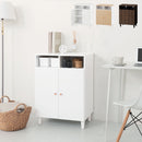 キャビネット〔H〕幅60cm 開き戸2扉 オープン2列 キャビネット リビングボード リビング 収納 可動 棚 2段 オープンスペース 扉 脚付き TV台 収納家具 寝室 玄関収納 キッチン収納 マルチラック 北欧 ぼん家具