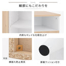 キャビネット〔H〕幅60cm 開き戸2扉 オープン2列 キャビネット リビングボード リビング 収納 可動 棚 2段 オープンスペース 扉 脚付き TV台 収納家具 寝室 玄関収納 キッチン収納 マルチラック 北欧 ぼん家具