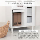 キャビネット〔I〕幅60cm フラップ2扉 ガラス扉4段 キャビネット ガラス扉 リビングボード テレビ台 フラップ扉 リビング 収納棚 3段 脚付き 収納家具 寝室 玄関収納 キッチン収納 マルチラック 白 茶色 ぼん家具