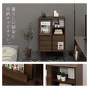 キャビネット〔J〕幅60cm フラップ3扉 オープン2段 キャビネット マガジンラック フラップ扉 リビングボード 収納 脚付き TV台 寝室 ルーター収納 フラップボックス マルチラック 韓国 インテリア 北欧 ぼん家具