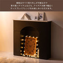 マントルピース風収納棚〔幅90cm〕 マントルピース風 収納棚 3段 可動棚 大理石調天板 奥行スリム 韓国インテリア ぼん家具