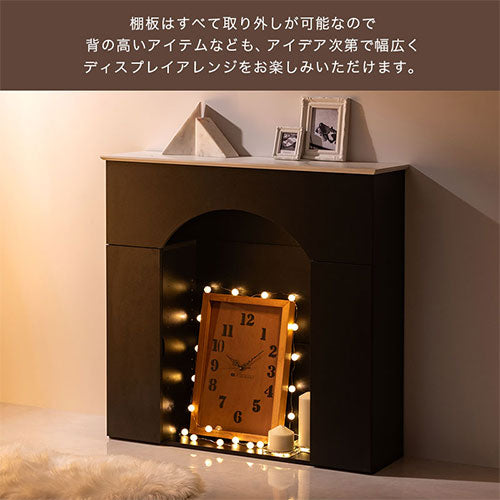マントルピース風収納棚〔幅90cm〕 マントルピース風 収納棚 3段